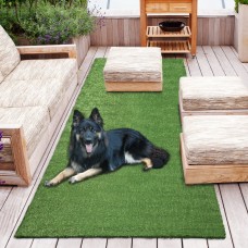 Sweet Home Meadowland Indoor/Outdoor Green Artificial Grass Turf Area and Runner Rug   550506551